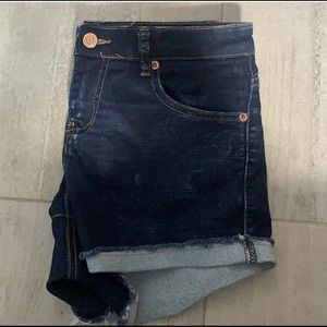 DARK WASH SHORTS